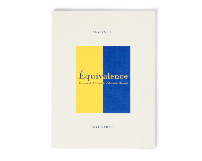 Cover of a book of Mallarmé's poem "Équivalence" also containing twelve works of art by Molinari